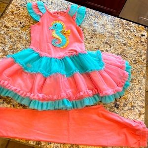 Absolutely Stunning Emily Rose Set. Girl's 7/8 two piece Sea Horse tutu.